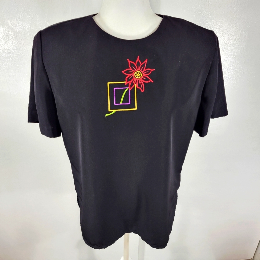 Vintage 80s Jordana Short Sleeve Blouse